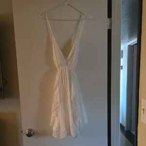 Aakaa White Backless Dress